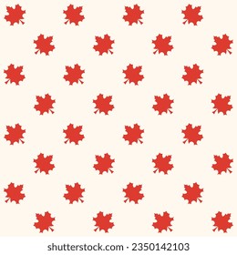 Autumn Maple Leaf Vector Seamless Pattern