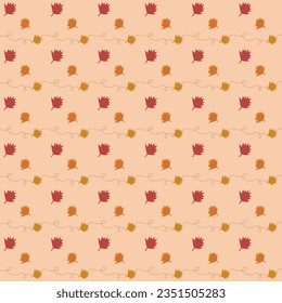 Autumn and maple leafs orange background vector