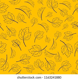 Autumn maple leaves. Autumnal seamless pattern for fabric or textile.