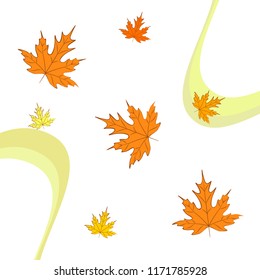 autumn maple leaves autumnal vector background