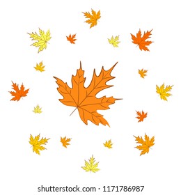 autumn maple leaves autumnal vector background