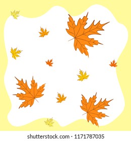 autumn maple leaves autumnal vector background