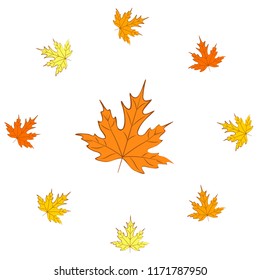 autumn maple leaves autumnal vector background