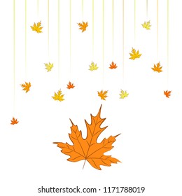 autumn maple leaves autumnal vector background