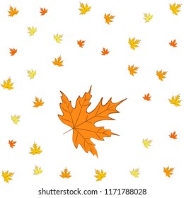 autumn maple leaves autumnal vector background
