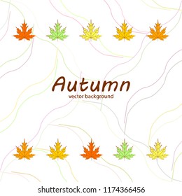 autumn maple leaves autumnal vector background