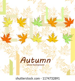 autumn maple leaves autumnal vector background