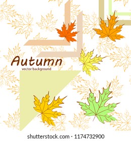 autumn maple leaves autumnal vector background