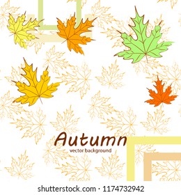 autumn maple leaves autumnal vector background