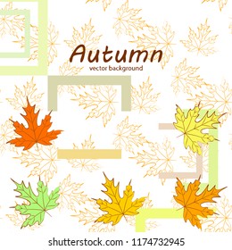 autumn maple leaves autumnal vector background