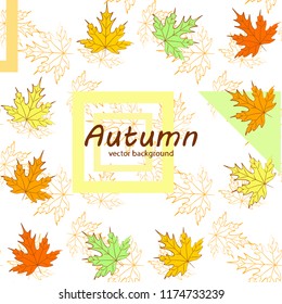 autumn maple leaves autumnal vector background