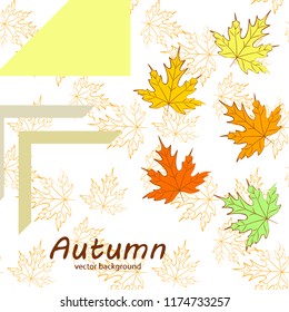 autumn maple leaves autumnal vector background