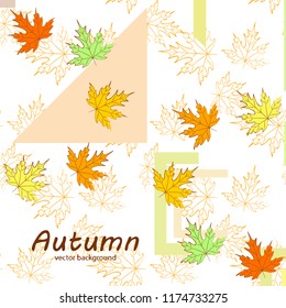 autumn maple leaves autumnal vector background
