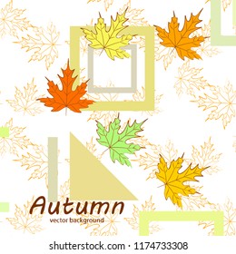 autumn maple leaves autumnal vector background