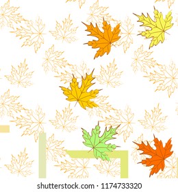autumn maple leaves autumnal vector background