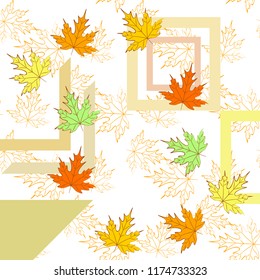 autumn maple leaves autumnal vector background