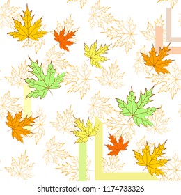 autumn maple leaves autumnal vector background