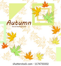 autumn maple leaves autumnal vector background