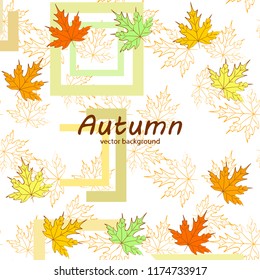 autumn maple leaves autumnal vector background