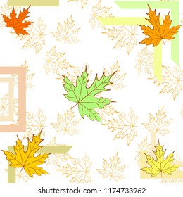 autumn maple leaves autumnal vector background