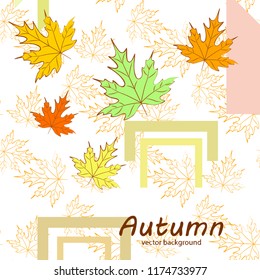 autumn maple leaves autumnal vector background