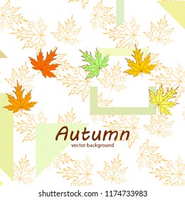 autumn maple leaves autumnal vector background