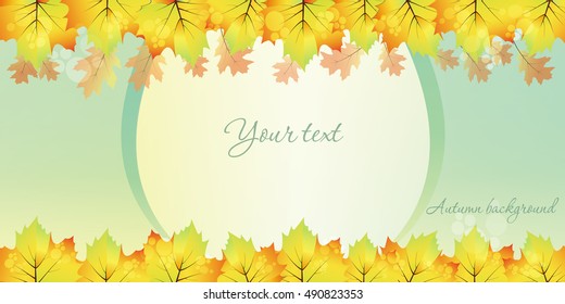 Autumn maple leaves background