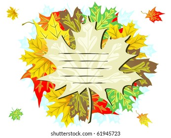 Autumn maple leaves background