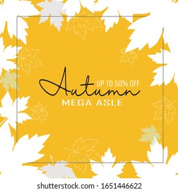 Autumn maple leaves background use for decorate, website, logo etc . vector illustration