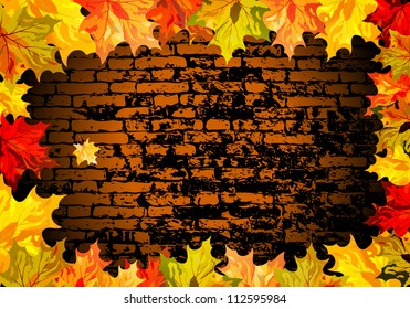 Autumn maple leaves background. Vector illustration with transparency EPS10.