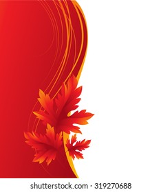 Autumn maple leaves background. Vector illustration EPS 10