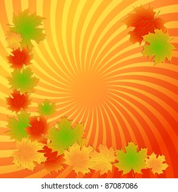 Autumn maple leaves background. Vector illustration. eps10