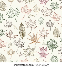 Autumn maple leaves pattern