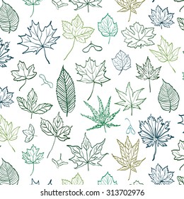 Autumn maple leaves pattern
