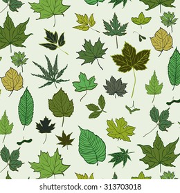 Autumn maple leaves pattern