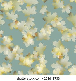 Autumn maple leaves pattern background. Colored art autumn leaves. Fabric texture. And also includes EPS 10 vector