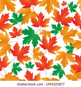 autumn maple leaves seamless pattern background.10 eps.