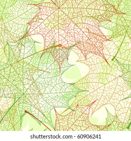 Autumn maple leaves seamless pattern