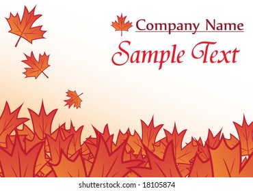 Autumn maple leaves vector background