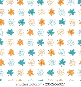Autumn Maple Magic Symphony Vector Seamless Pattern can be use for background and apparel design