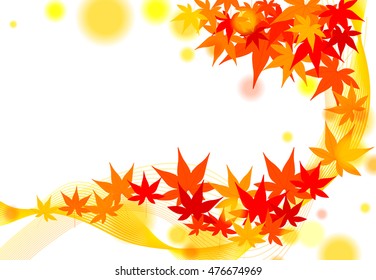 autumn maple wave background