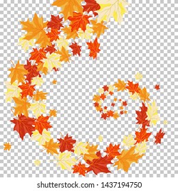 El otoño se caen las hojas de fondo. Ilustración vectorial.