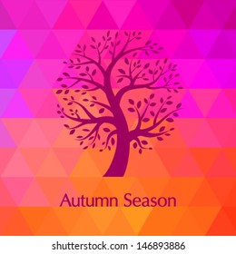 Autumn Modern Background, vector illustration
