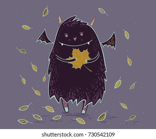 autumn monster/ halloween vector illustration