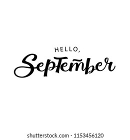 AUTUMN MONTH LETTERING. HELLO SEPTEMBER