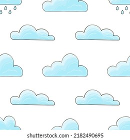Autumn mood. Illustration in hand draw style. Seamless pattern