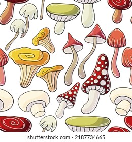 Autumn mood. Illustration in hand draw style. Seamless pattern