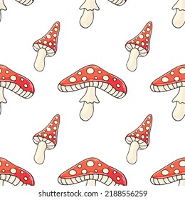 Autumn mood. Illustration in hand draw style. Seamless pattern