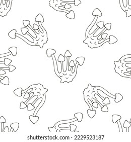 Autumn mood. Illustration in hand draw style. Seamless pattern