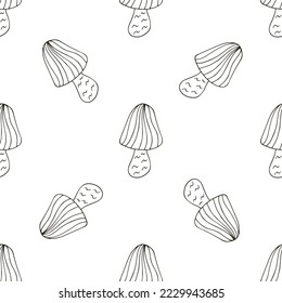 Autumn mood. Illustration in hand draw style. Seamless pattern